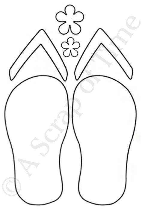 sandals outline coloring page coloring pages