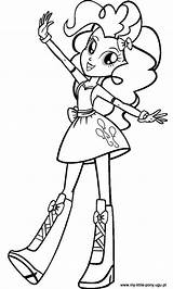 Pony Equestria Little Girls Coloring Pie Pinkie sketch template