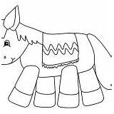 Donkey Mexican Coloring Pages Pinata Sunny sketch template