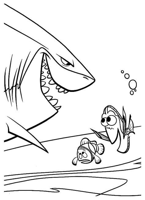 finding nemo gill coloring pages