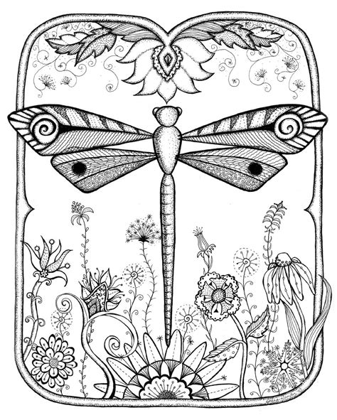 dragonfly coloring pages  adults  getcoloringscom