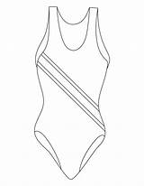 Swimsuit Coloring Bathing Clipart Suit Pages Girl Drawing Kleurplaat Swim Costume Color Badpak Kleurplaten Clothes Clipground Gratis Clothing Draw Getdrawings sketch template