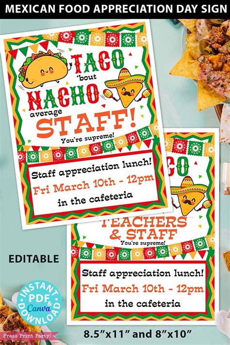 employee appreciation day sign taco bout nacho average press