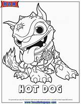 Coloring Pages Skylanders Hot Dog Skylander Print Giants Fire Series1 Ninjini Book Trap Team Fizz Thumpback Pop Kids Popular Cartoon sketch template