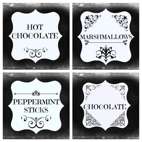 printable hot cocoa bar labels printable word searches