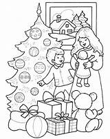 Christmas Coloring Pages Holiday Family Tree Printables Picgifs Uploaded User sketch template