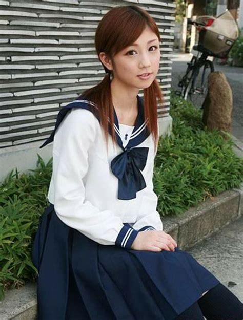 japanese japan school girl long sleeve uniform cosplay