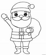 Coloring Santa Christmas Claus Pages Easy Printable sketch template