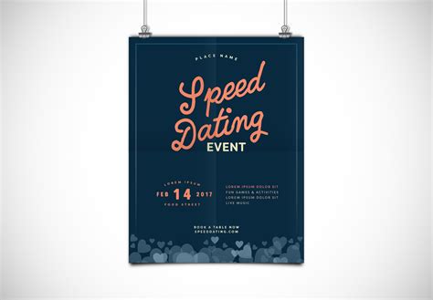 speed dating poster card templates creative market