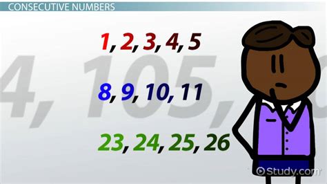 consecutive numbers definition  formulas lesson studycom
