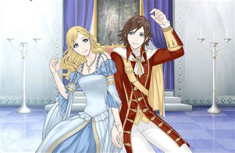 Cinderella And Her Prince Charming In Manga Anime Style