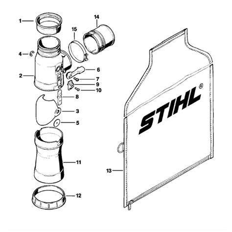 stihl br   backpack blower br   parts diagram vacuum attachment