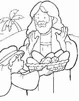 Sekolah Minggu Mewarnai Panes Milagros Yesus Makan Memberi Alimentacion Broden Peces Vissen Alkitab Tuhan Kleurplaat Lima Cristianos Mil Roti Ikan sketch template