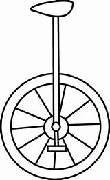Unicycle Clipart Draw Clip Drawing Outline Cliparts Library sketch template