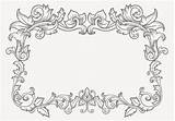 Filigree Border Simple Vector Vintage Floral Patterns Vectors Clipart Graphics Tattoo Size Cliparts Icon Edit sketch template