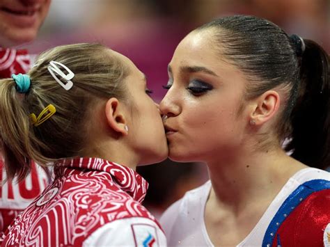 gymnast lesbian kiss tv