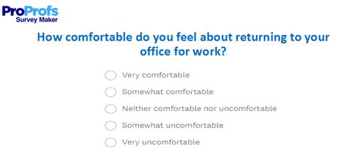 return  work survey questions