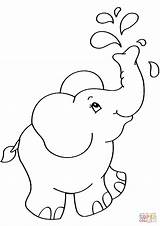Coloring Elephant Cartoon Pages sketch template