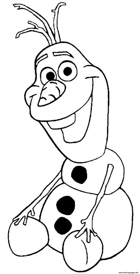 olaf friendliest snowman  arendelle coloring page printable