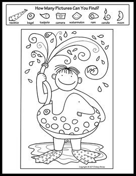summer activity coloring pages  mary straw teachers pay teachers
