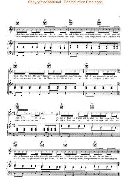 I Wanna Talk About Me By Toby Keith Single Sheet Music For Voice