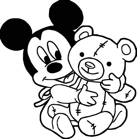 ideas baby mickey mouse coloring page home family style