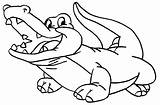 Alligator Buaya Mewarnai Colorir Crocodile Jacaré Wikiclipart sketch template