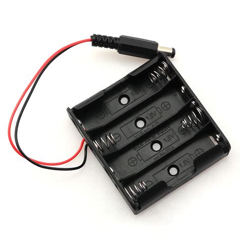 Buy Zrmande 6v Power Box 4xaa Battery Holder Case With Dc 5 5x2 1
