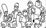 Coloring Pages Family Christmas Guy Simpsons Crossover Getcolorings Color Wecoloringpage sketch template