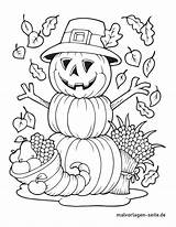Harvest Malvorlage Scarecrow Malvorlagen Ausmalbilder Cornucopia Kostenlose sketch template