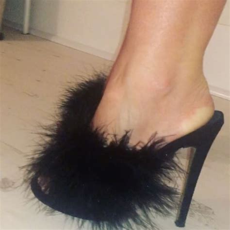 New Style Alert 😍 Our Bella Marabou Feather Mules In Action I Had So