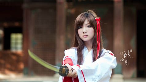 japanese beauty warrior beauty photo wallpaper 1366x768 download