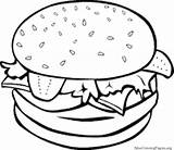 Cheeseburger Coloring Pages Getcolorings Printable sketch template