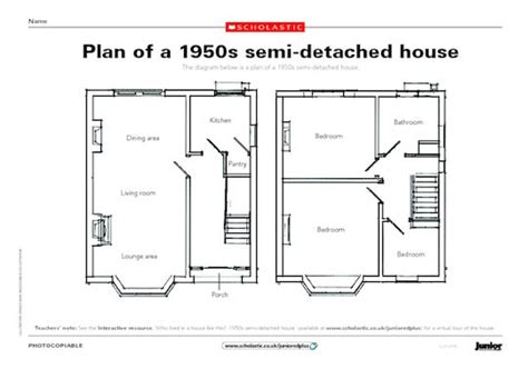 plan    semi detached house scholastic shop