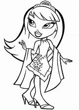 Bratz Coloring Pages Sasha Yasmin Tiara Print Wear Awesome Printable Jasmine Interesting Color Utilising Button Otherwise Grab Easy Size sketch template