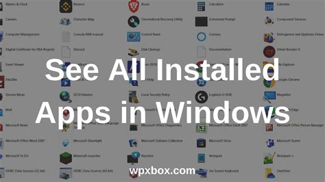 installed apps  windows