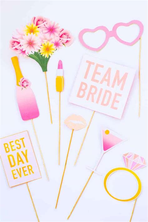 Printable Bridal Shower Photo Booth Props And Hen Party Bachelorette