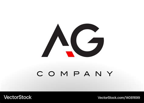 ag logo letter design royalty  vector image