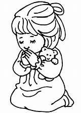 Praying Coloring Hands Pages Children sketch template