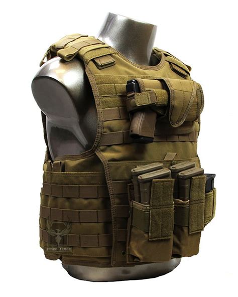 ar armor xl carrier  armor pouches coyote  large    plates tactical gear