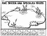 Speckled Frogs Colouring Math Subtraction Decomposing sketch template