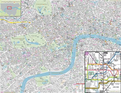 london detailed landmark map london maps top tourist attractions