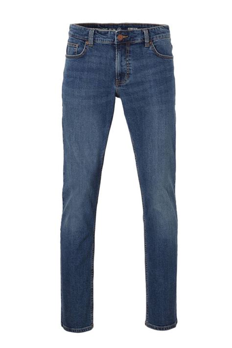 ca  denim straight fit jeans classic met biologisch katoen wehkamp