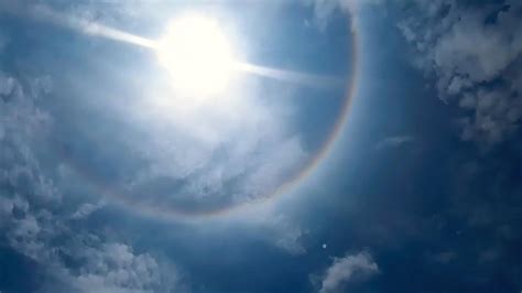 scenery of today s noon rainbow 🌈 around sun ☀ youtube