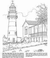 Coloring Pages Lighthouse Colouring Adult Book House Print Lighthouses Doverpublications Printable Kinkade Thomas Adults Cape Town Colour Wood Dover Sheets sketch template