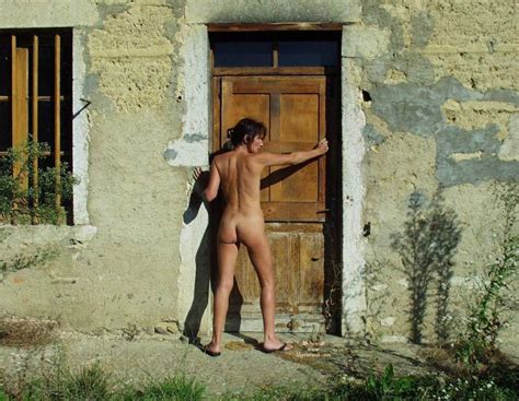 Nude From Rear In Rustic European Doorway June 2007