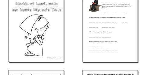 holy communion  reconciliation worksheet  activity packet