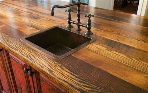 plan de travail cuisine en  idees quel materiau choisir vintage wood floor barn wood