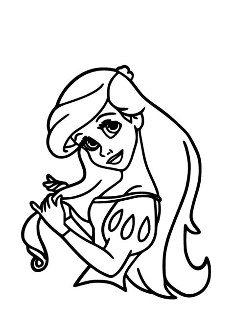 princesa ariel  colorir imprimir desenhos