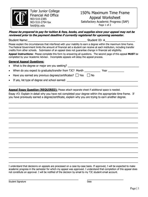 tjc financial aid form fill   sign printable  template signnow
